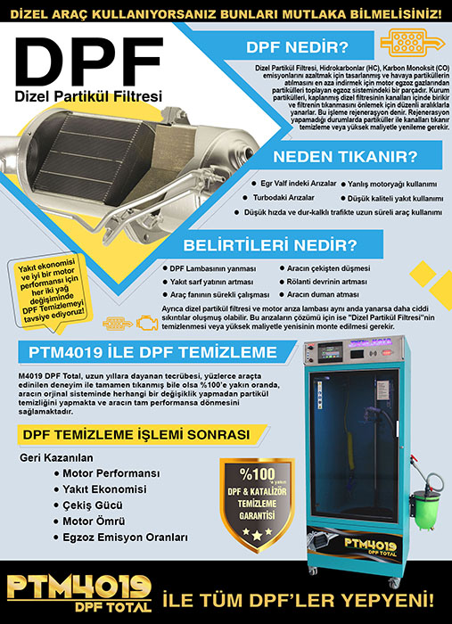DPF ve Katalizör Dizel Partikül Filtresi Temizleme Makinesi Yalova